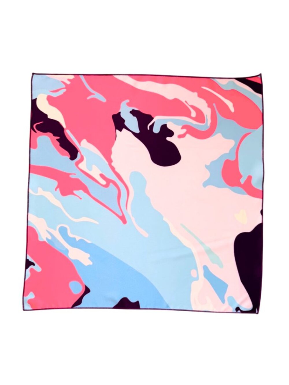 Pink Blue Marble Swirl Square Scarf 48x48cm | Custom Design Bandana NWOT
